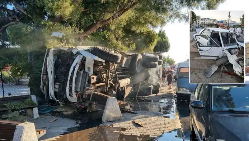 Freni Patlayan Kamyon, Trafik Işığında Korkunç Kazaya Neden Oldu