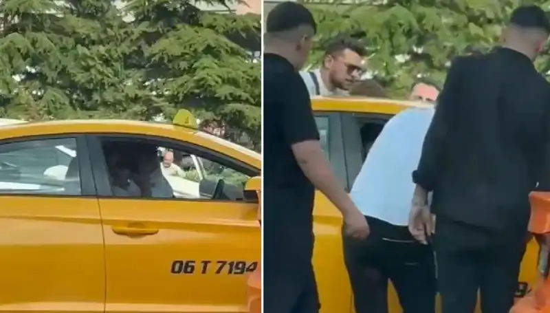 Trafikte Tartıştığı Taksi Şoförünü Yumruklayan Kişi Kameralara Yansıdı