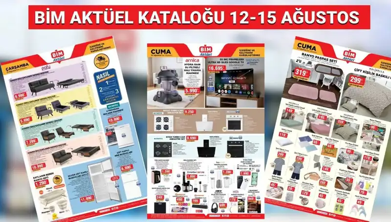 BİM'in 12-15 Ağustos 2025 Aktüel Kataloğu: Yeni Ürünlerle Dolu!