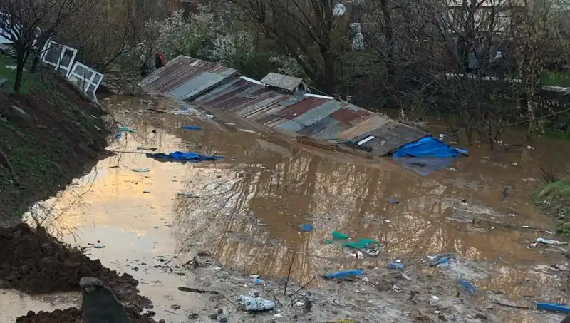 Bingöl'de Sağanak Yağışlar Hayatı Olumsuz Etkiledi, Ahırlar Sular Altında Kaldı