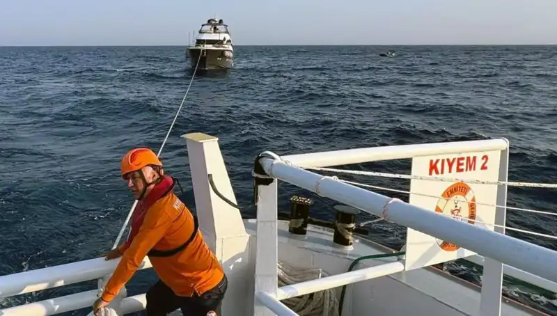 Marmaris’te Sürüklenen Tekne Kurtarılarak Dram Sonlandırıldı