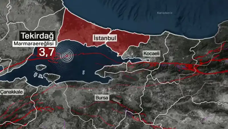 Marmara Denizi’nde 3,7 Büyüklüğünde Şiddetli Deprem: Gelişmeler