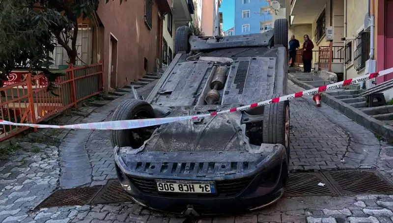El Freni Çekilmeyen Otomobil Takla Attı: Olay Anının Detayları