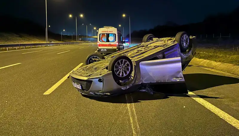 Kuzey Marmara Otoyolu’nda Korkunç Kaza: İki Araç Çarpıştı, Yaralılar Var!